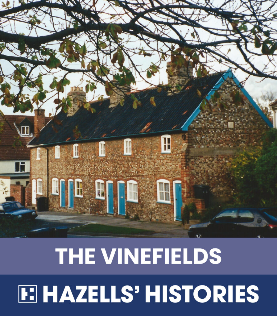 Row of houses at the VInefields Bury st edmunds