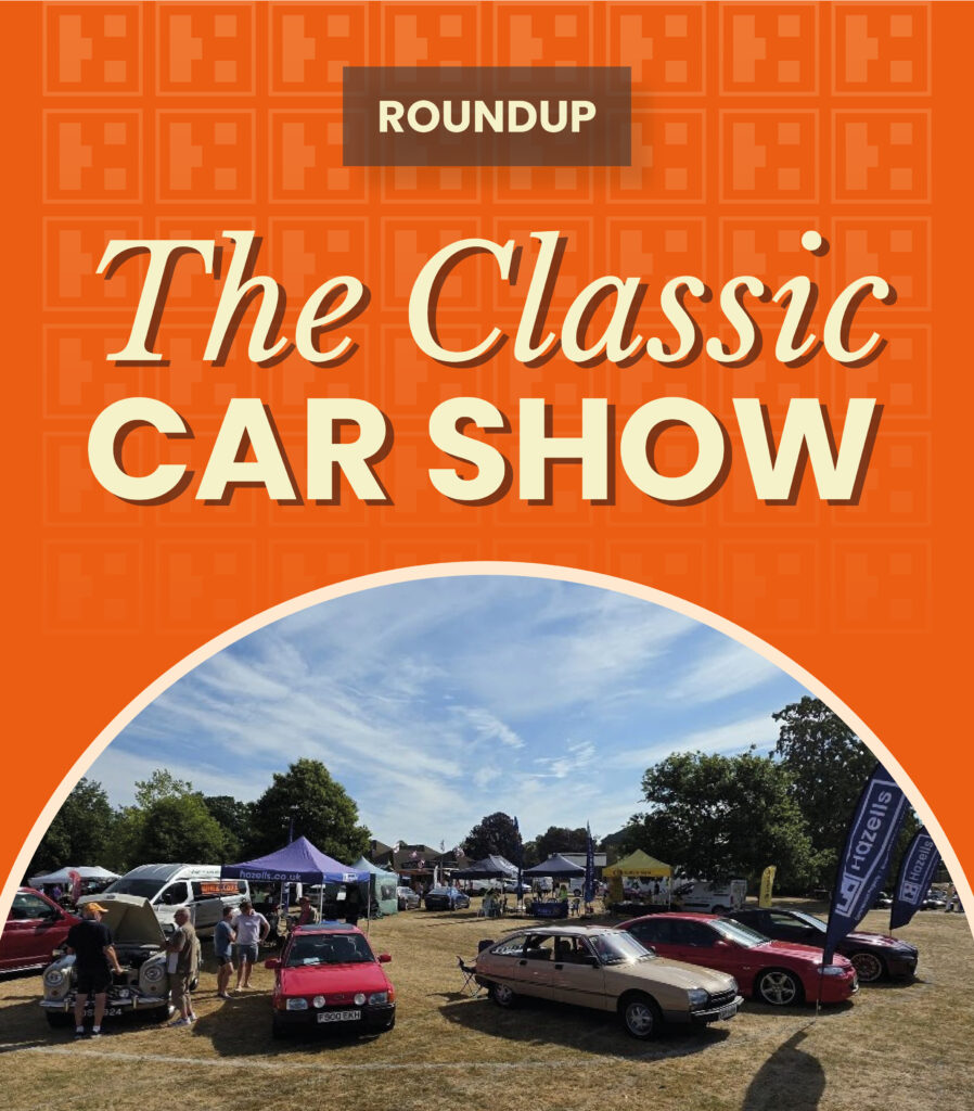 Selection of cars on a green